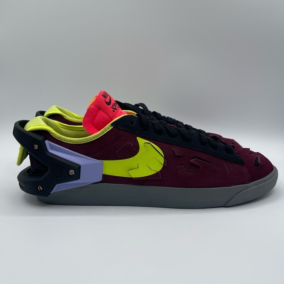 NIKE BLAZER LOW x ACRONYM "NIGHT MAROON" SNEAKERS MEN SHOES DN2067-600 - Size 10 - Picture 1 of 12